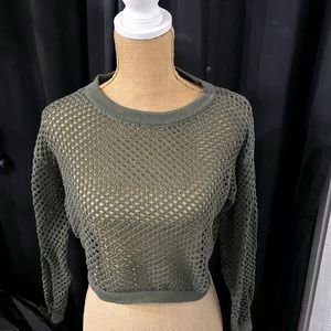 Green knitted shirt